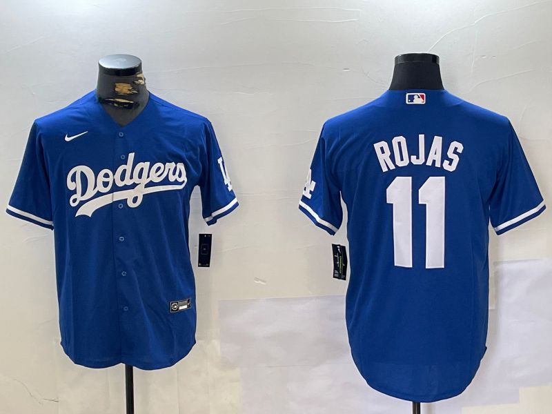 Men Los Angeles Dodgers #11 Rojas Blue Game 2024 Nike MLB Jersey style 1->->MLB Jersey